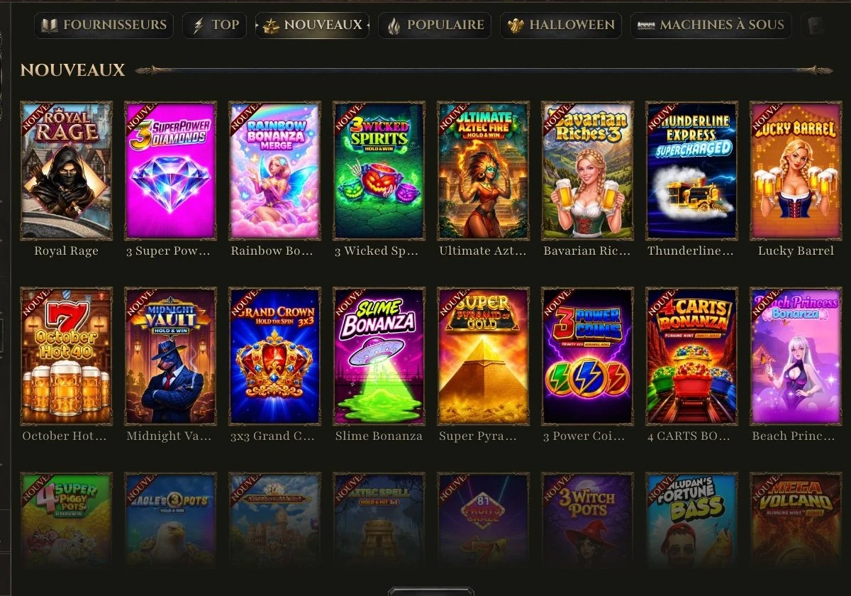 Sélection de machines à sous chez Kyngs